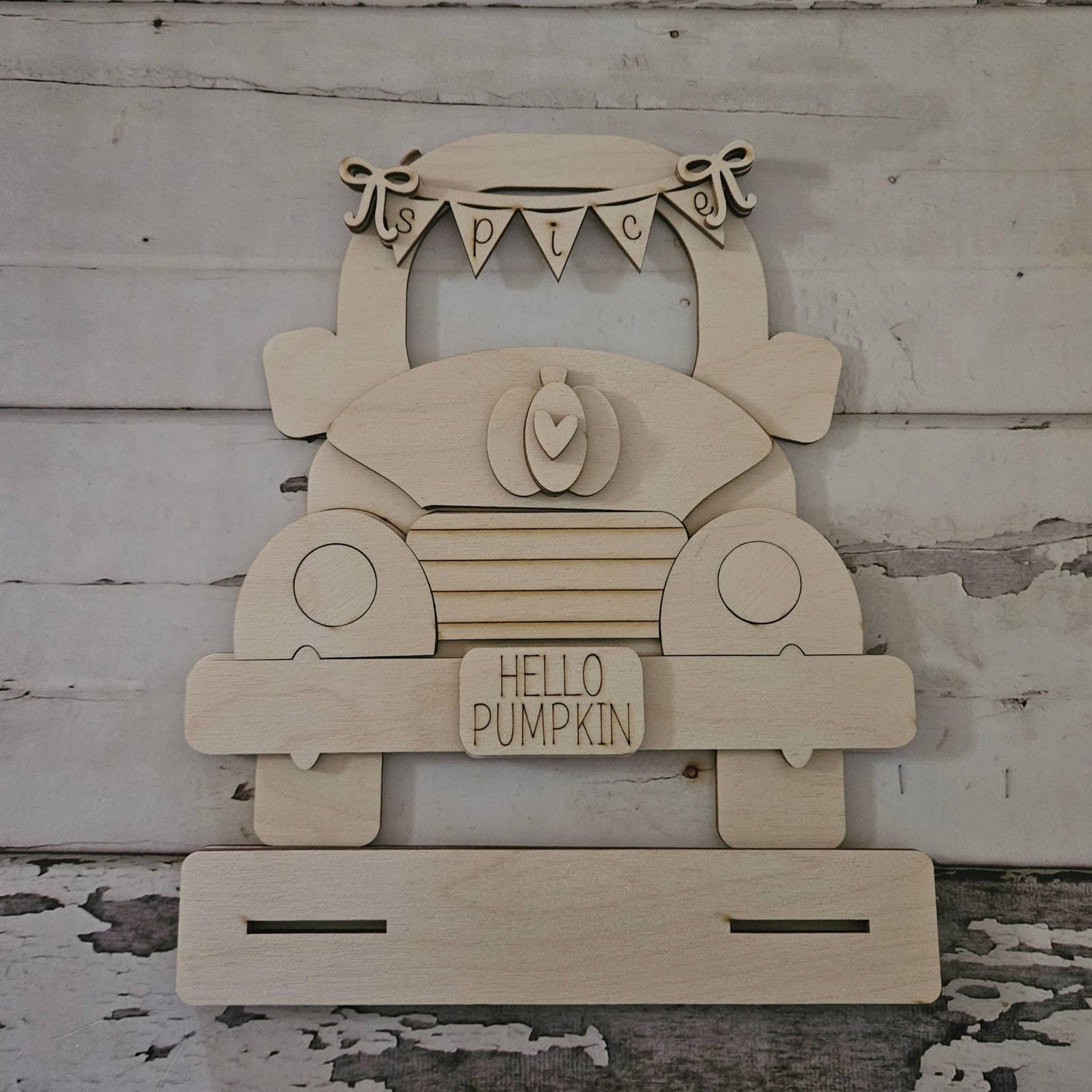 DIY Thanksgiving Shelf Sitter, Unpainted Fall Wood Fall Decor