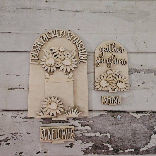 DIY Sunflower Interchangeable Arch sign, Make your own home decor