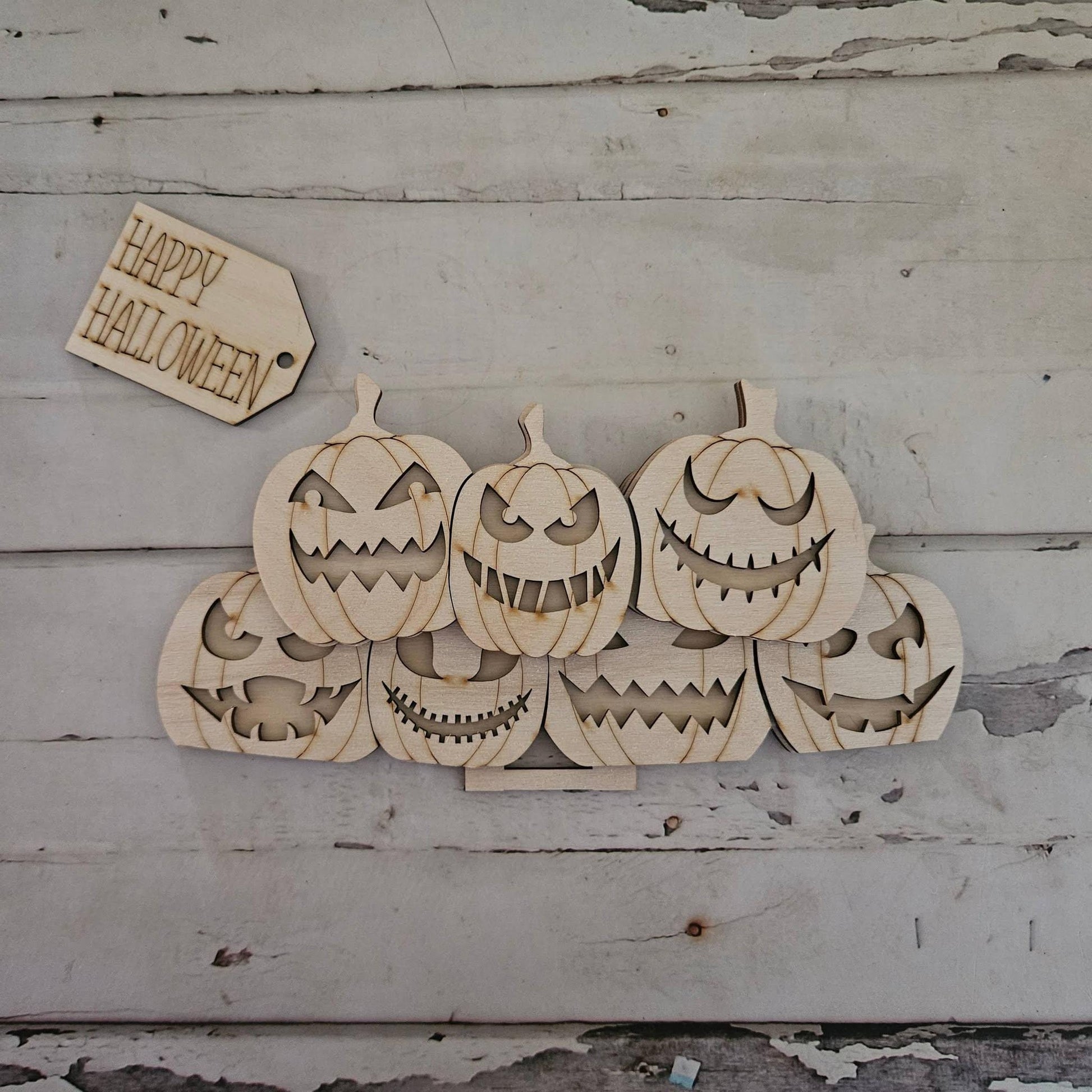 DIY Halloween Interchangeable Basket Wood Blank: Tiered Tray Decor