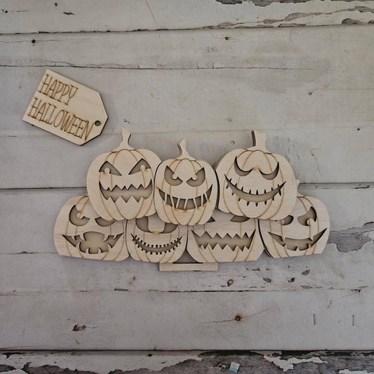 DIY Halloween Interchangeable Basket Wood Blank: Tiered Tray Decor