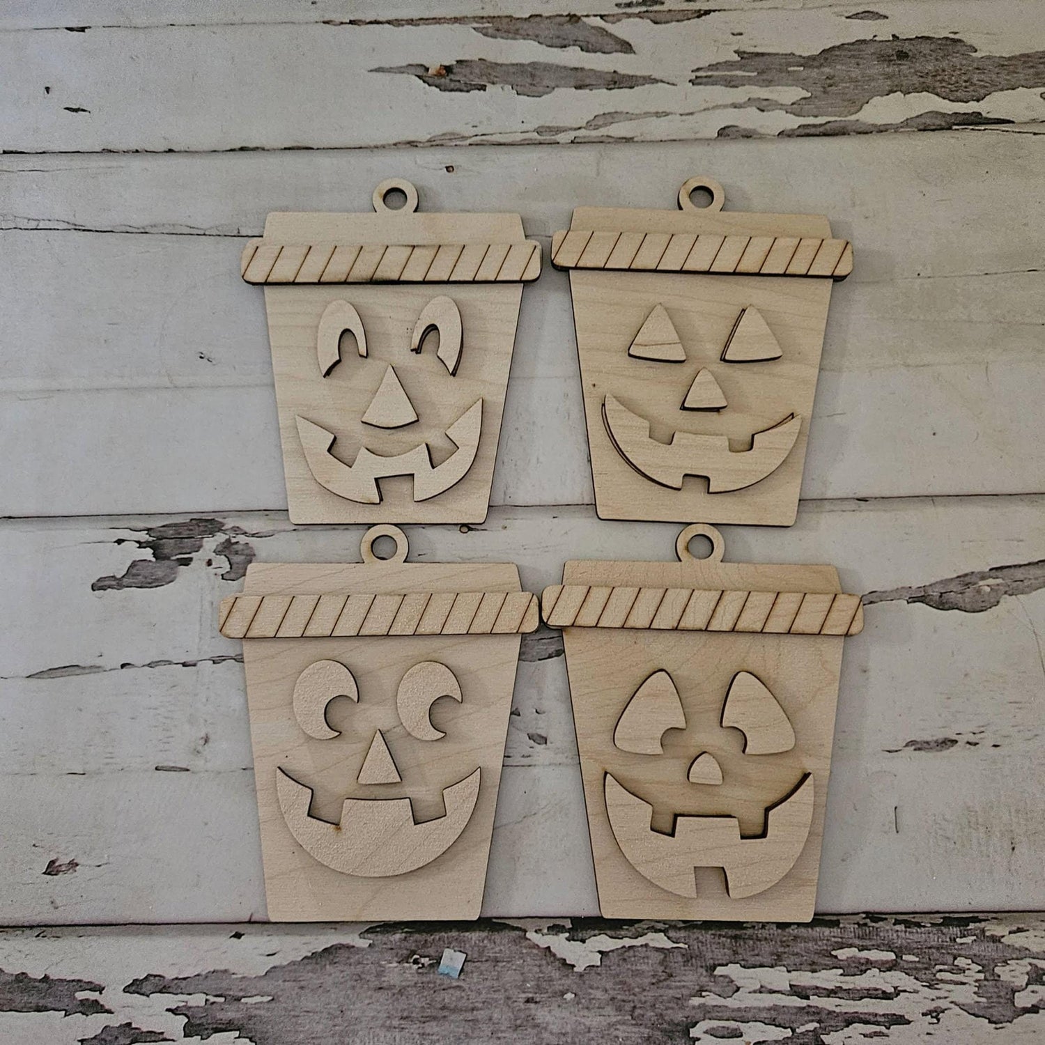 DIY Halloween Ornament Blank Kit | Unpainted Wooden Ornaments
