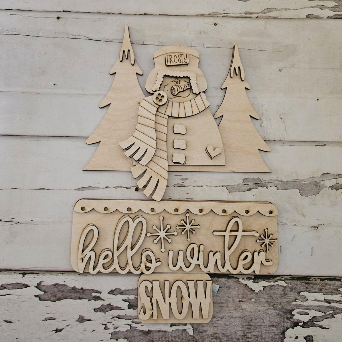 DIY Winter interchangeable truck insert : Make your own snowman home decor