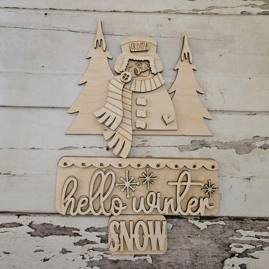 DIY Winter interchangeable truck insert : Make your own snowman home decor