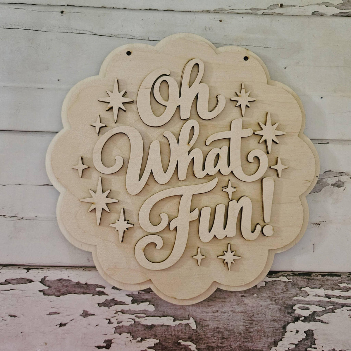 DIY Christmas Door Hanger Blank | Unfinished Wood Craft Kit