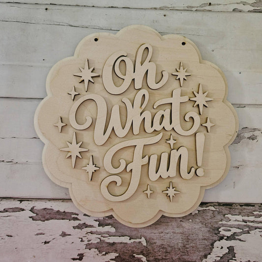 DIY Christmas Door Hanger Blank | Unfinished Wood Craft Kit
