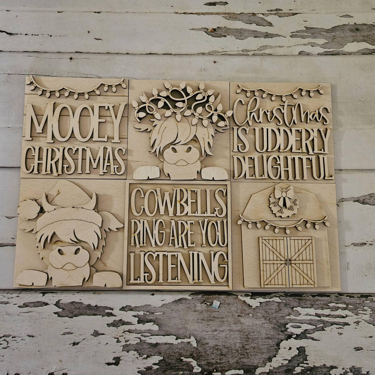 DIY Christmas Tiered Tray Wood Blanks | Interchangeable Signs