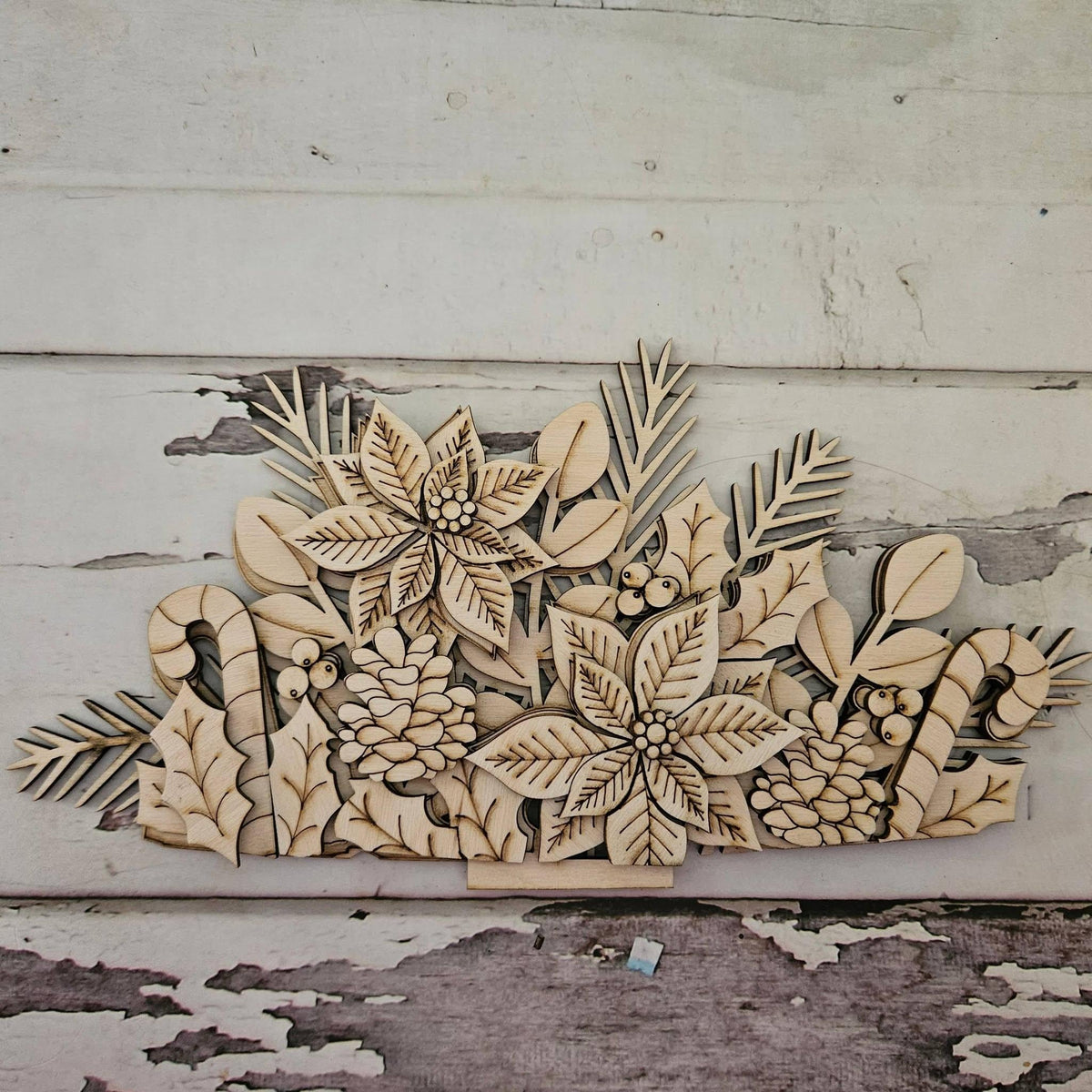DIY Christmas Interchangeable Basket Wood Blank - Tiered Tray Decor