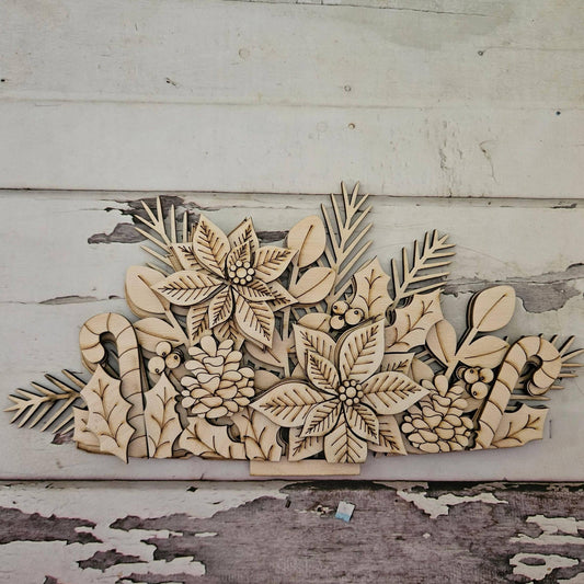 DIY Christmas Interchangeable Basket Wood Blank - Tiered Tray Decor