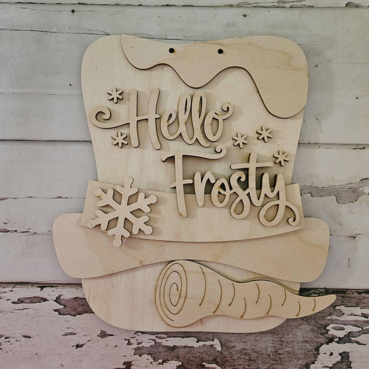 DIY Winter door sign; Wood blanks