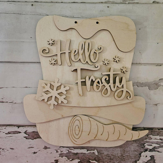DIY Winter door sign; Wood blanks