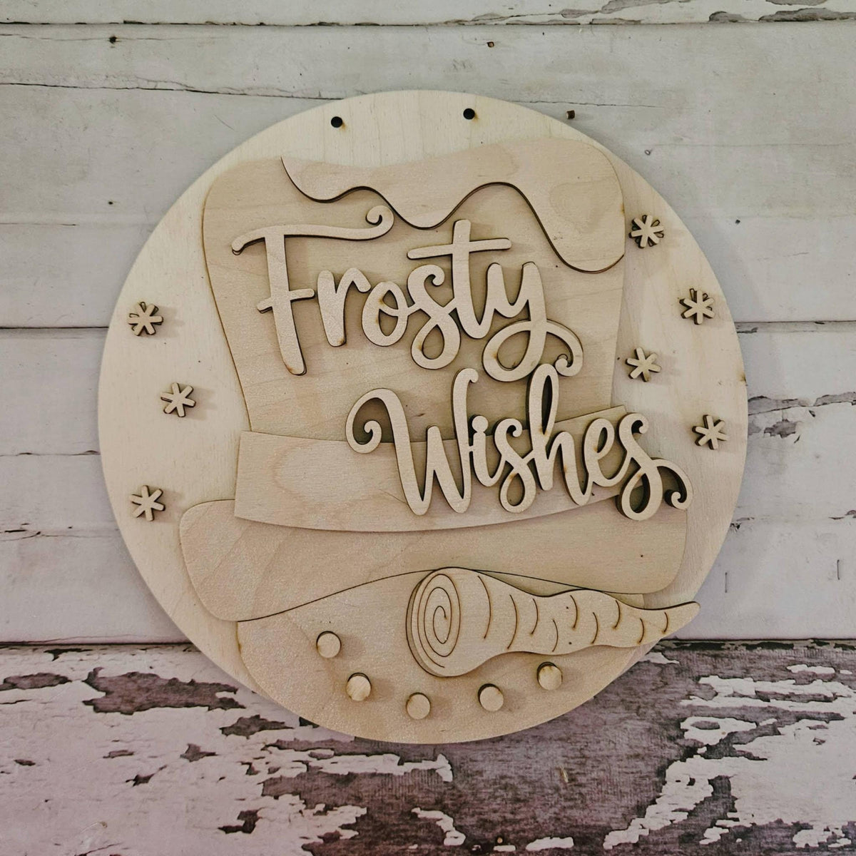 DIY Winter door sign; Wood blanks