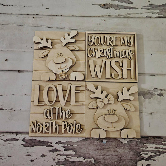 DIY Christmas Tiered Tray Decor – Unfinished Birch Wood Blanks