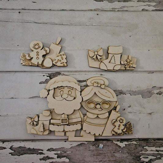 DIY Christmas Interchangeable Basket Wood Blank - Tiered Tray Decor