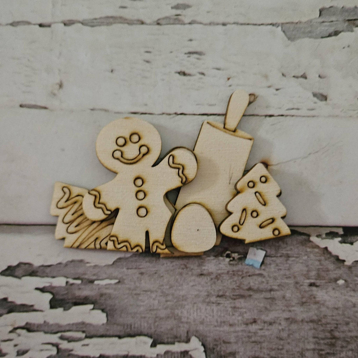 DIY Christmas Interchangeable Basket Wood Blank - Tiered Tray Decor